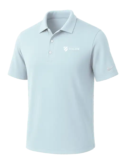 NIKE Very Light Blue Dri-Fit Micro Pique Polo w/Valor Logo