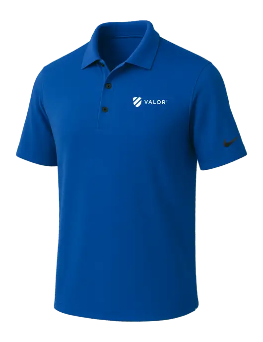 NIKE Dark Royal Dri-Fit Micro Pique Polo w/Valor Logo