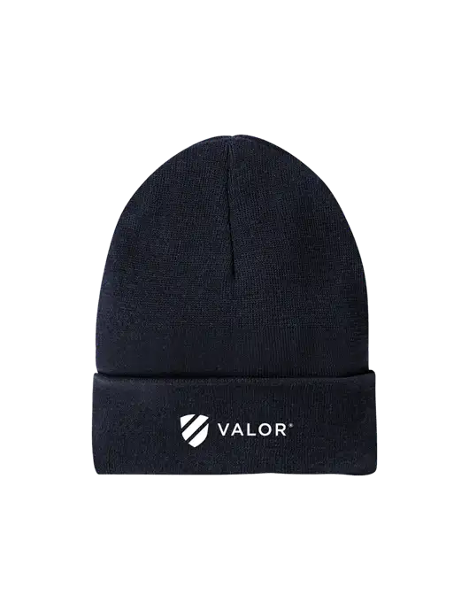 Recycled True Navy Beanie w/Valor Logo