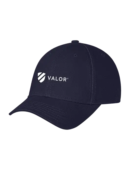 Navy Structured Soft Snap Closure Hook & Loop Cap w/Valor Logo