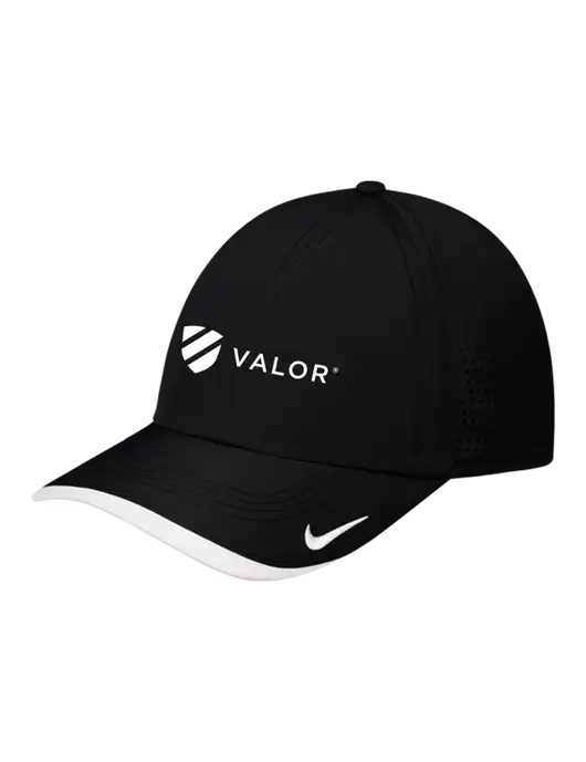 Nike Black/White Dri-FIT Perforated Performance Cap w/Valor Logo