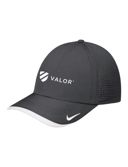 Nike Dark Grey/White Dri-FIT Perforated Performance Cap w/Valor Logo