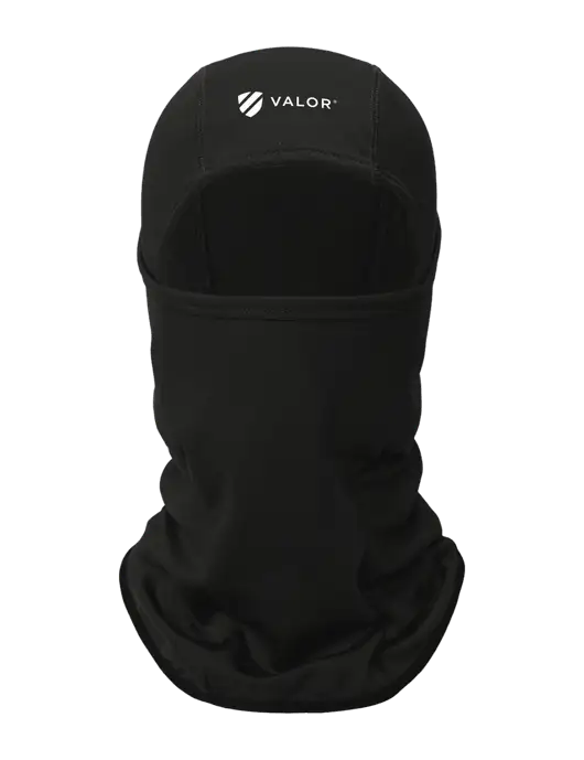 Black CornerStone Smooth Fleece Face Mask w/Valor Logo