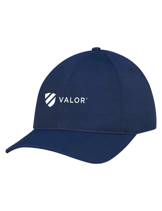Navy Nylon Twill Performance Cap w/Valor Logo
