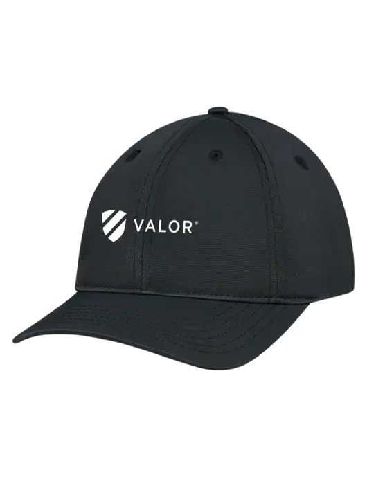 Black Nylon Twill Performance Cap w/Valor Logo