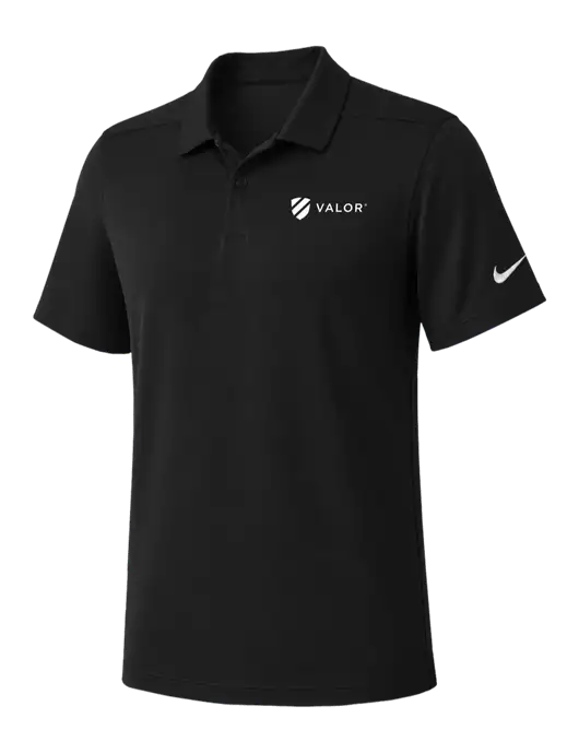 Nike Black Dry Essential Solid Polo w/Valor Logo