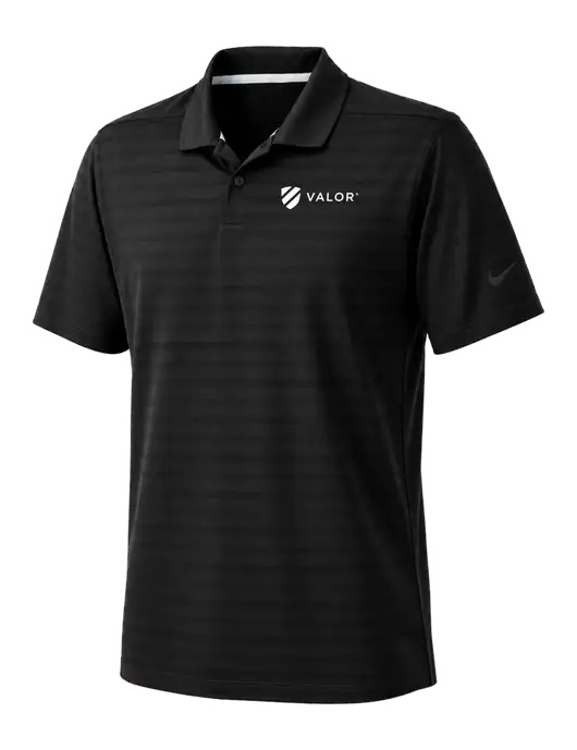 Nike Black Dri-FIT Vapor Jacquard Polo w/Valor Logo