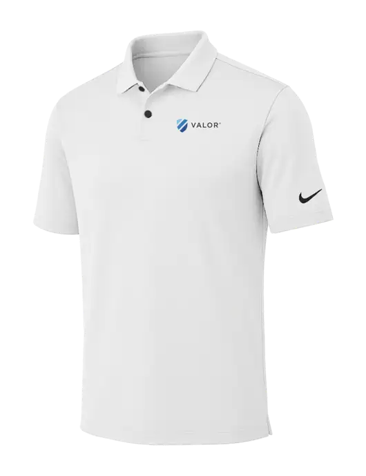 Nike White Dri-FIT Vapor Polo w/Valor Logo