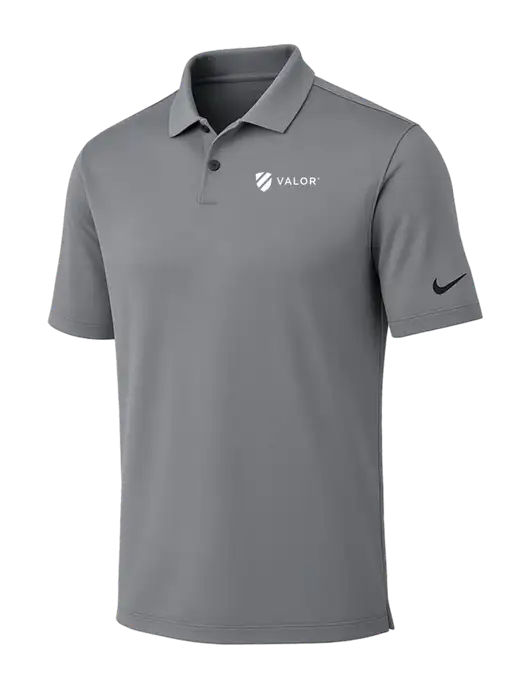 Nike Medium Grey Dri-FIT Vapor Polo w/Valor Logo