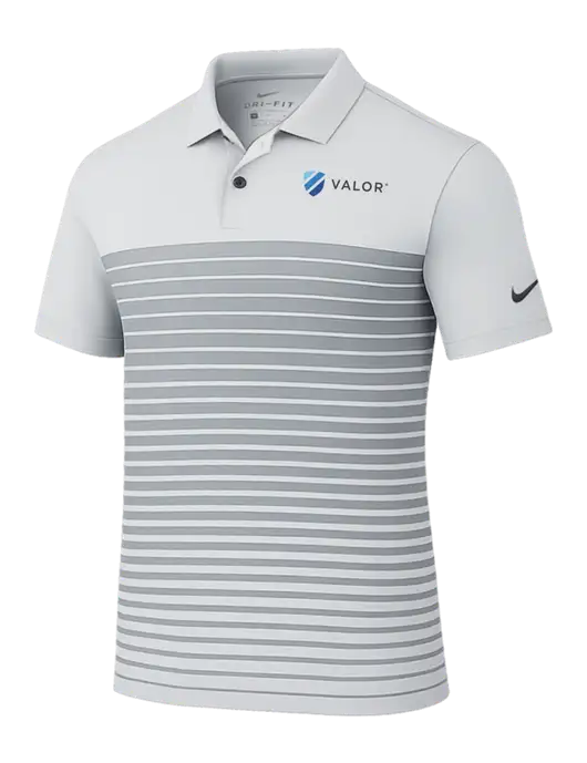Nike Light Grey Dri-FIT Vapor Block Polo w/Valor Logo