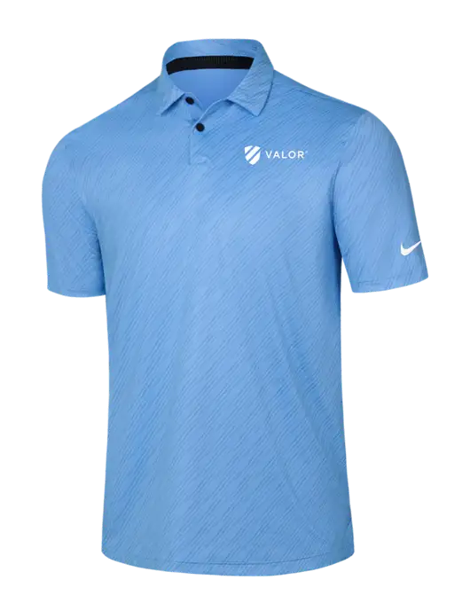 Nike Light Blue Vapor Dash Polo w/Valor Logo