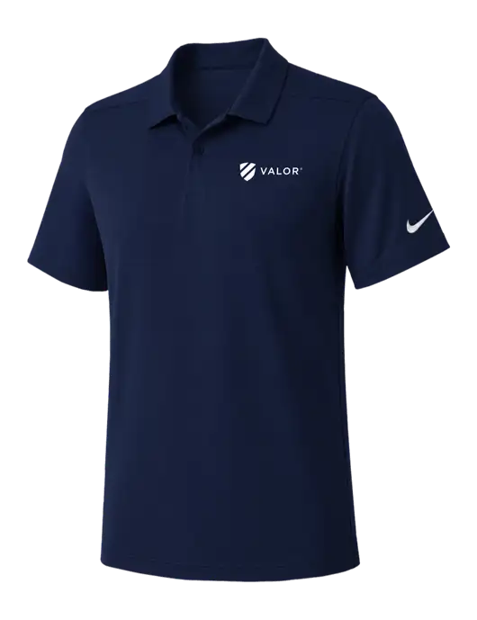 Nike Navy Dry Essential Solid Polo w/Valor Logo
