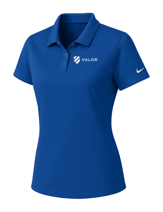 Nike Womens Dark Royal Dry Essential Solid Polo w/Valor Logo