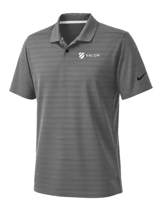 Nike Dark Medium Grey Dri-FIT Vapor Jacquard Polo w/Valor Logo