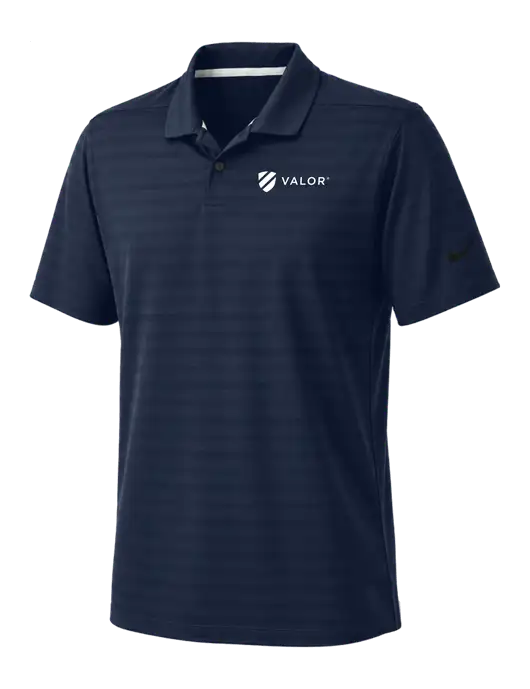 Nike Navy Dri-FIT Vapor Jacquard Polo w/Valor Logo