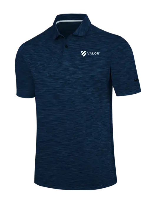 Nike Navy Dri-FIT Vapor Space Dyed Polo w/Valor Logo