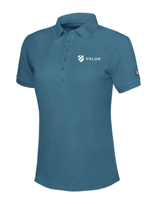OGIO Womens Light Slate Blue Jewel Polo w/Valor Logo