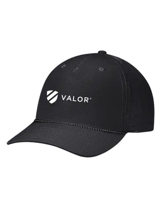 Richardson Laser Perf Performance Black/Black-Grey Rope Cap w/Valor Logo