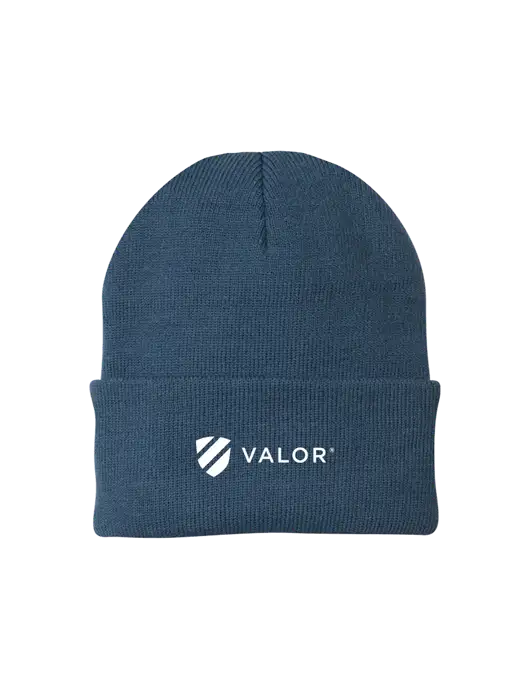 Dark Slate Knit Cap w/Valor Logo