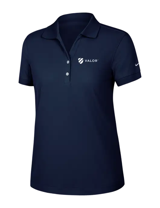 Nike Womens Dri-FIT Classic Dark Navy Polo w/Valor Logo