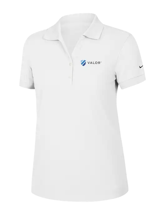 Nike Womens Dri-FIT Classic White Polo w/Valor Logo