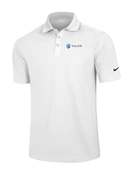 Nike White Dri-FIT Classic Polo w/Valor Logo