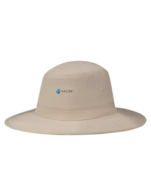 Tan Booney Sun Hat w/Valor Logo