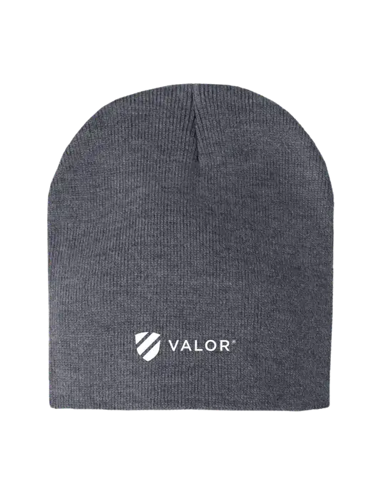 Dark Grey Heather Element Knit Beanie w/Valor Logo