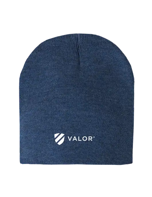 Dark Royal Heather Element Knit Beanie w/Valor Logo
