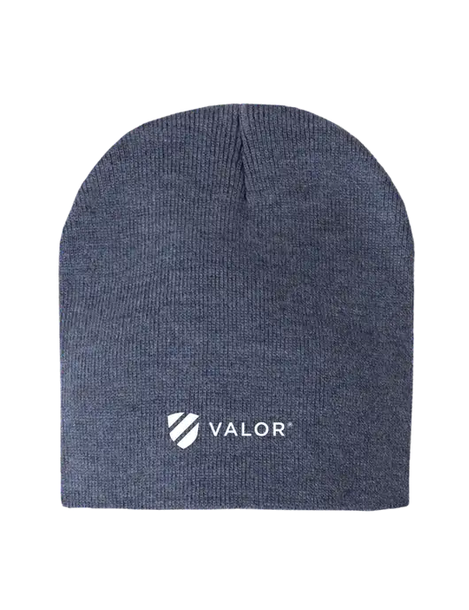Navy Heather Element Knit Beanie w/Valor Logo
