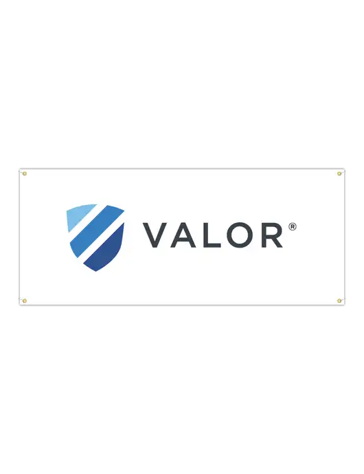 Vinyl Banner 72" x 30" w/Valor Logo