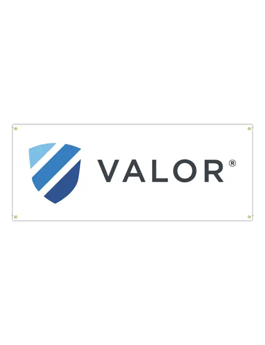 Vinyl Banner 120" x 48" w/Valor Logo