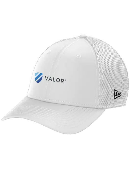 New Era 39THIRTY Performance Stretch White Mesh Cap w/Valor Logo