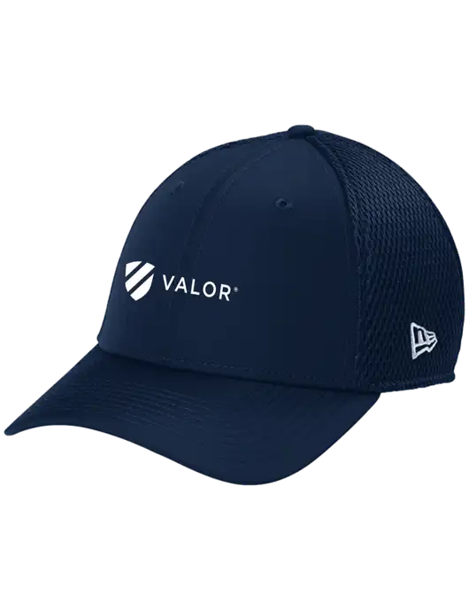New Era 39THIRTY Performance Stretch Dark Navy Mesh Cap w/Valor Logo