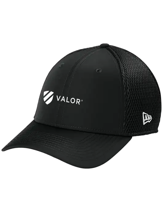 New Era 39THIRTY Performance Stretch Black Mesh Cap w/Valor Logo