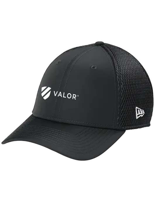 New Era 39THIRTY Performance Stretch Charcoal Grey Mesh Cap w/Valor Logo