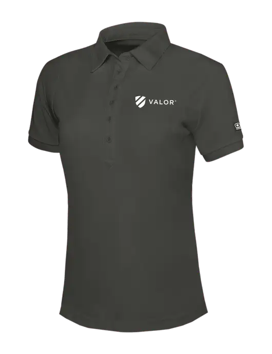 OGIO Womens Dark Grey Jewel Polo w/Valor Logo
