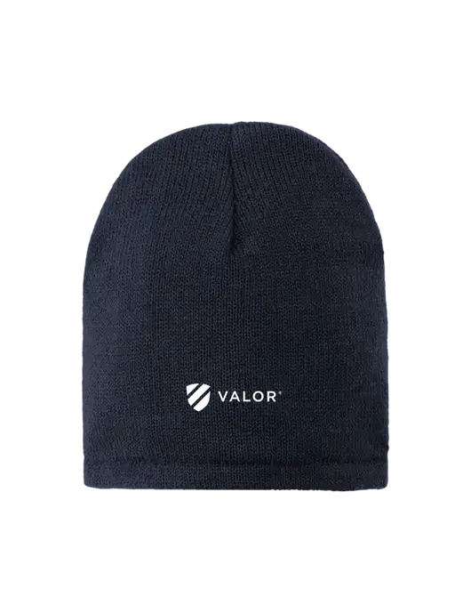 Dark Navy Fleece-Lined Beanie Cap w/Valor Logo