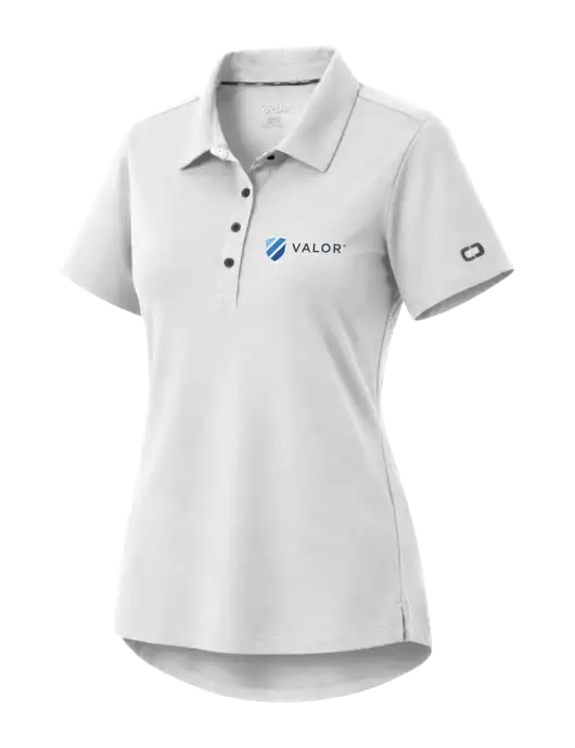OGIO Womens Envision White Polo w/Valor Logo