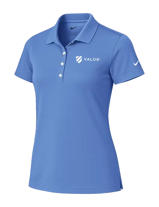 Nike Womens Light Blue Tech Basic Dri-FIT Polo
 w/Valor Logo