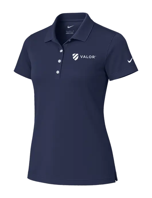 Nike Womens Dark Navy Tech Basic Dri-FIT Polo
 w/Valor Logo