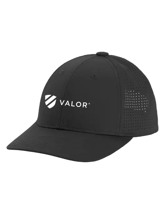 Pro-Cut Structured Snapback with Pinhole Mesh Very Dark Grey Cap w/Valor Logo