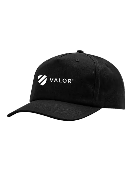 Richardson 5-Panel Black Relaxed Gramps Cap w/Valor Logo